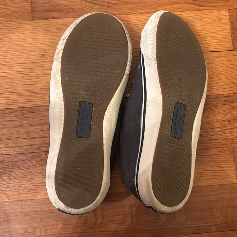 Sperry Top Slider With Memory Foam Navy Blue Boat… - image 4
